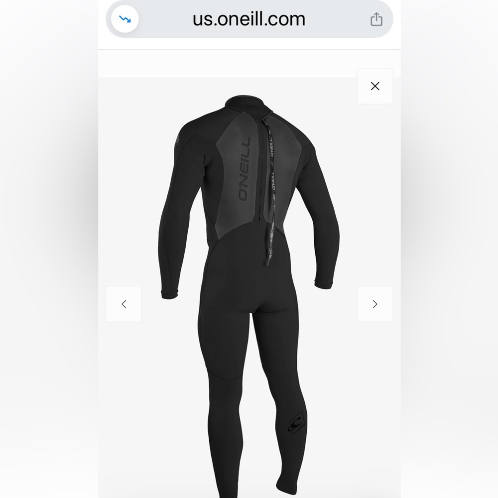 O'Neill Adult Charcoal Black One Piece Wetsuit